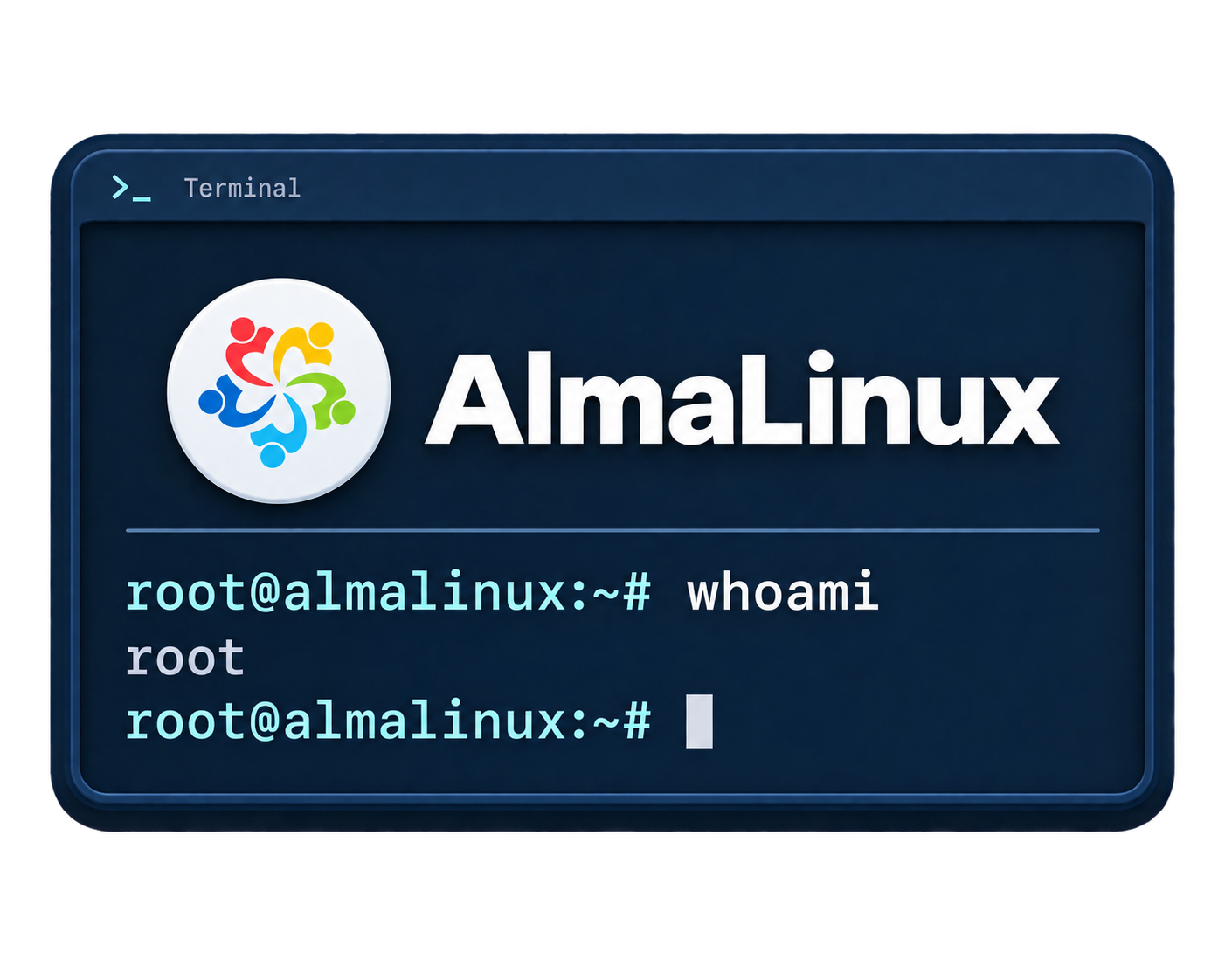 AlmaLinux VPS console with full root access